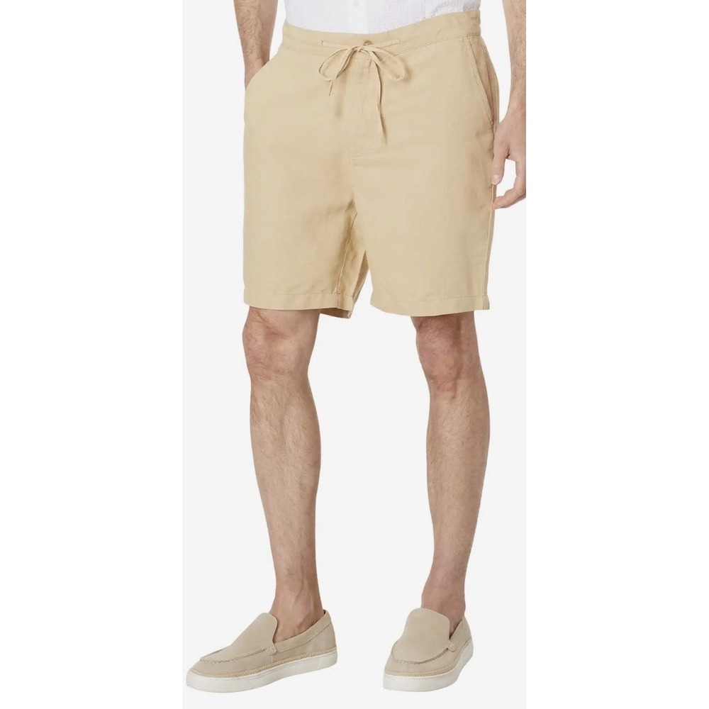 NWT AG Adriano Goldschmied Paxton Shorts Men's 30 Beige Linen Cotton Chino $168
